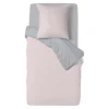Housse couette 140x200cm + drap housse 90x190cm - 3 coloris