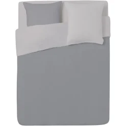 Housse couette 260x240cm + drap housse 140x190cm - 3 coloris