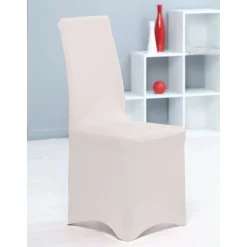 Housse de chaise blanc uni
