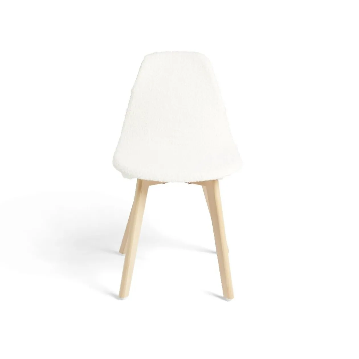 Housse de chaise en tissu bouclette extensible 4 couleurs unies