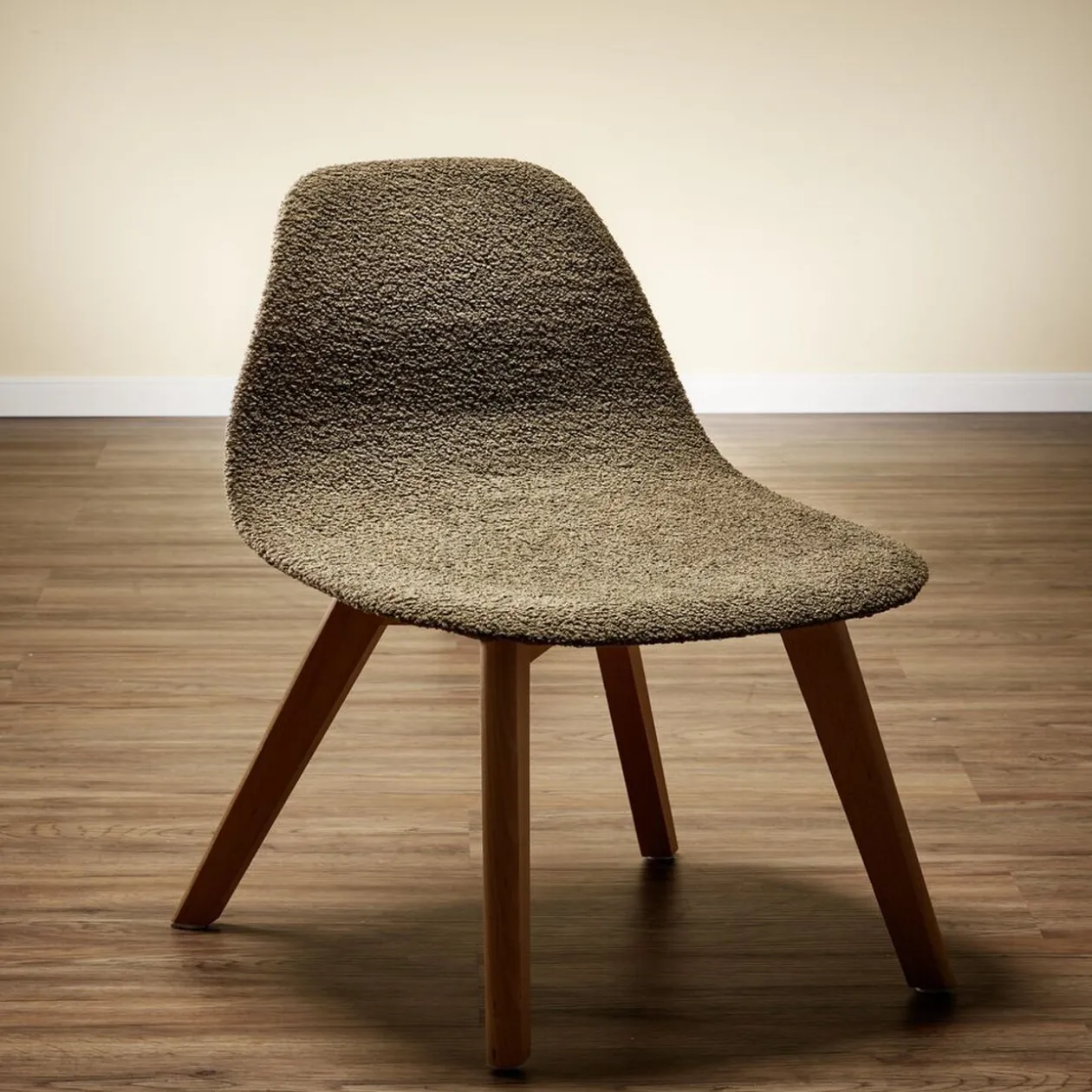 Housse de chaise en tissu bouclette extensible 4 couleurs unies