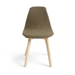 Housse de chaise en tissu bouclette extensible 4 couleurs unies