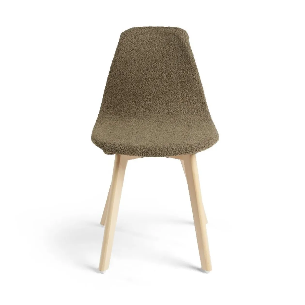 Housse de chaise en tissu bouclette extensible 4 couleurs unies