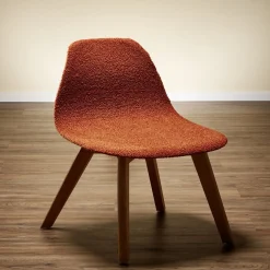 Housse de chaise en tissu bouclette extensible 4 couleurs unies