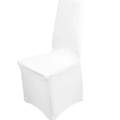 Housse de chaise extensible blanche
