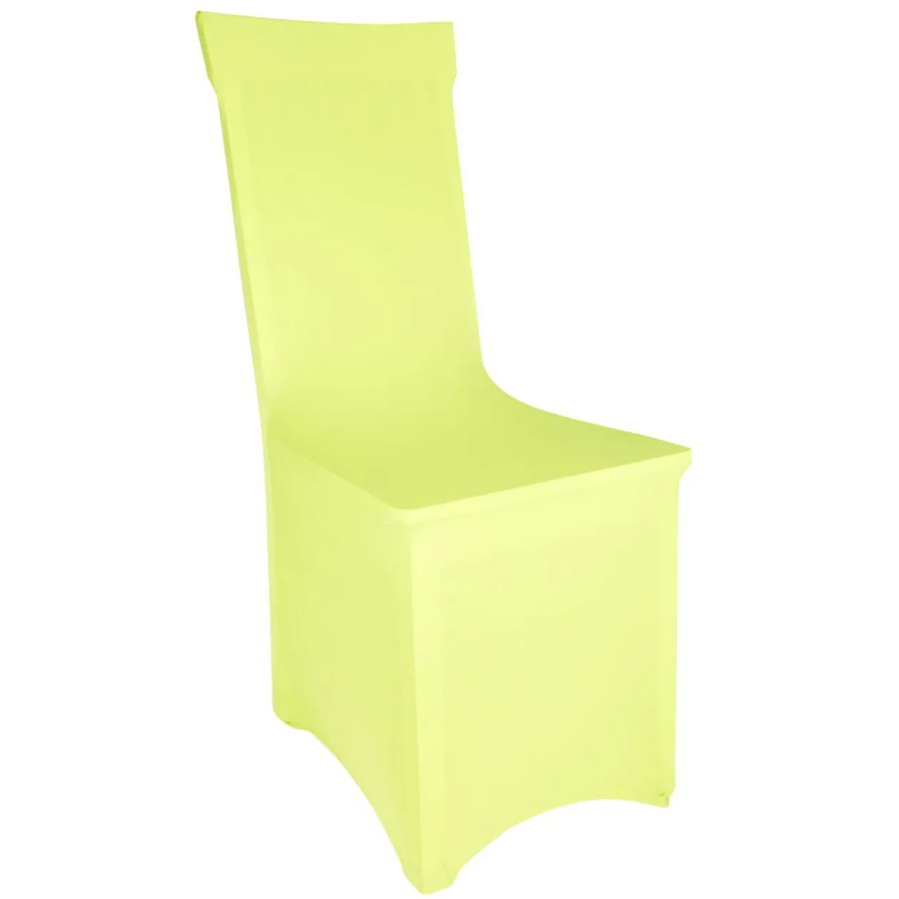 Housse de chaise extensible vert anis uni