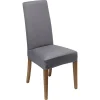 Housse de chaise extensible unie gris beige ou rouge