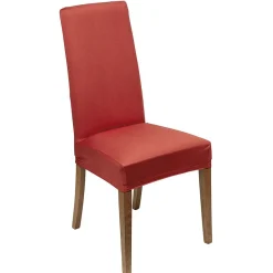 Housse de chaise extensible unie gris beige ou rouge