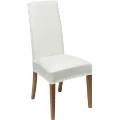 Housse de chaise extensible unie gris beige ou rouge