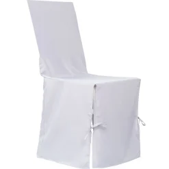 Housse de chaise grise à nouettes