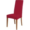 Housse de chaise microfibre extensible uni rouge