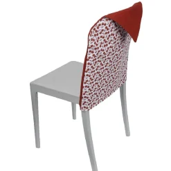 Housse de chaise motif cerise bleu rouge x4