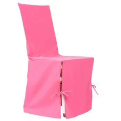 Housse de chaise rose à nouettes