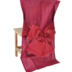 Housse de chaise rouge bordeaux x8