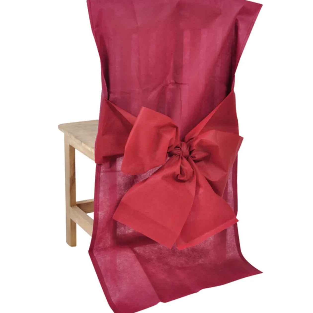 Housse de chaise rouge bordeaux x8