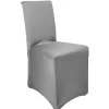 Housse de chaise uni gris foncé