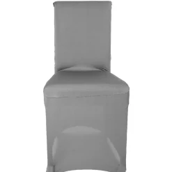 Housse de chaise uni gris foncé