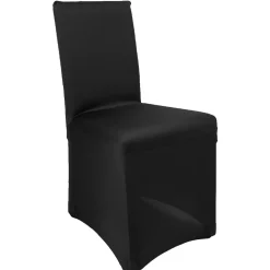 Housse de chaise uni noir