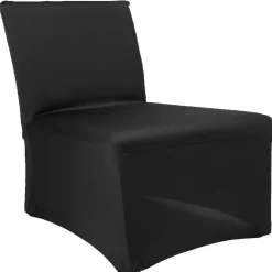 Housse de chaise uni noir