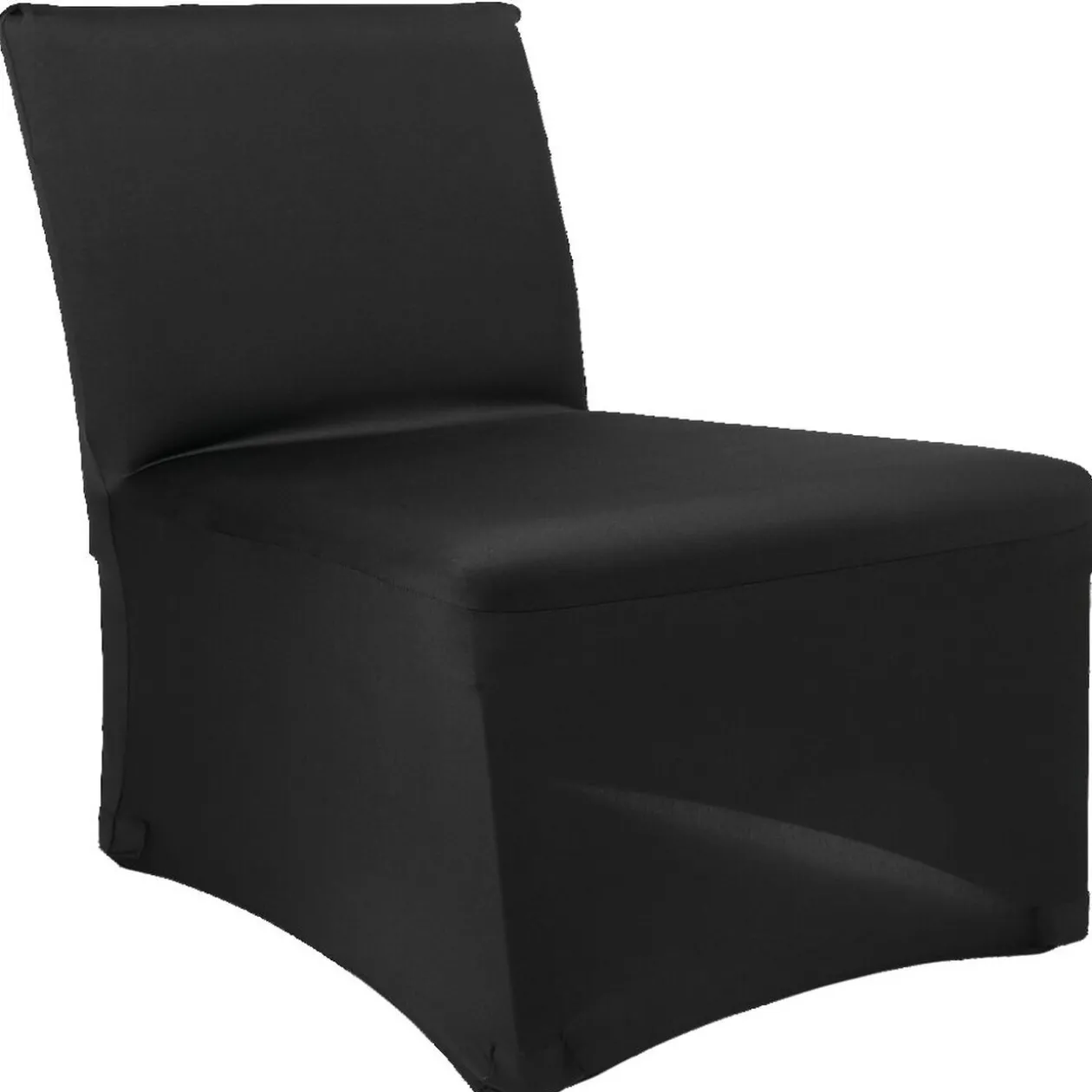 Housse de chaise uni noir
