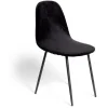 Housse de chaise velours extensible noir L45xP40xH45cm