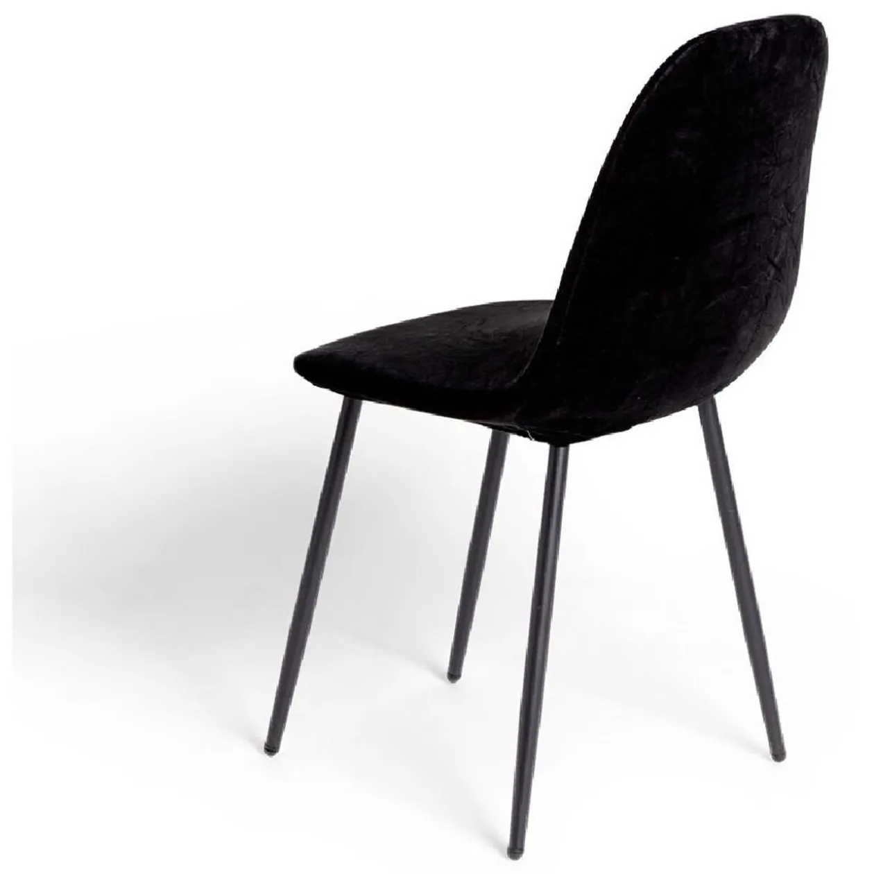 Housse de chaise velours extensible noir L45xP40xH45cm