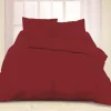 Housse de couette 2 personnes bicolore rouge