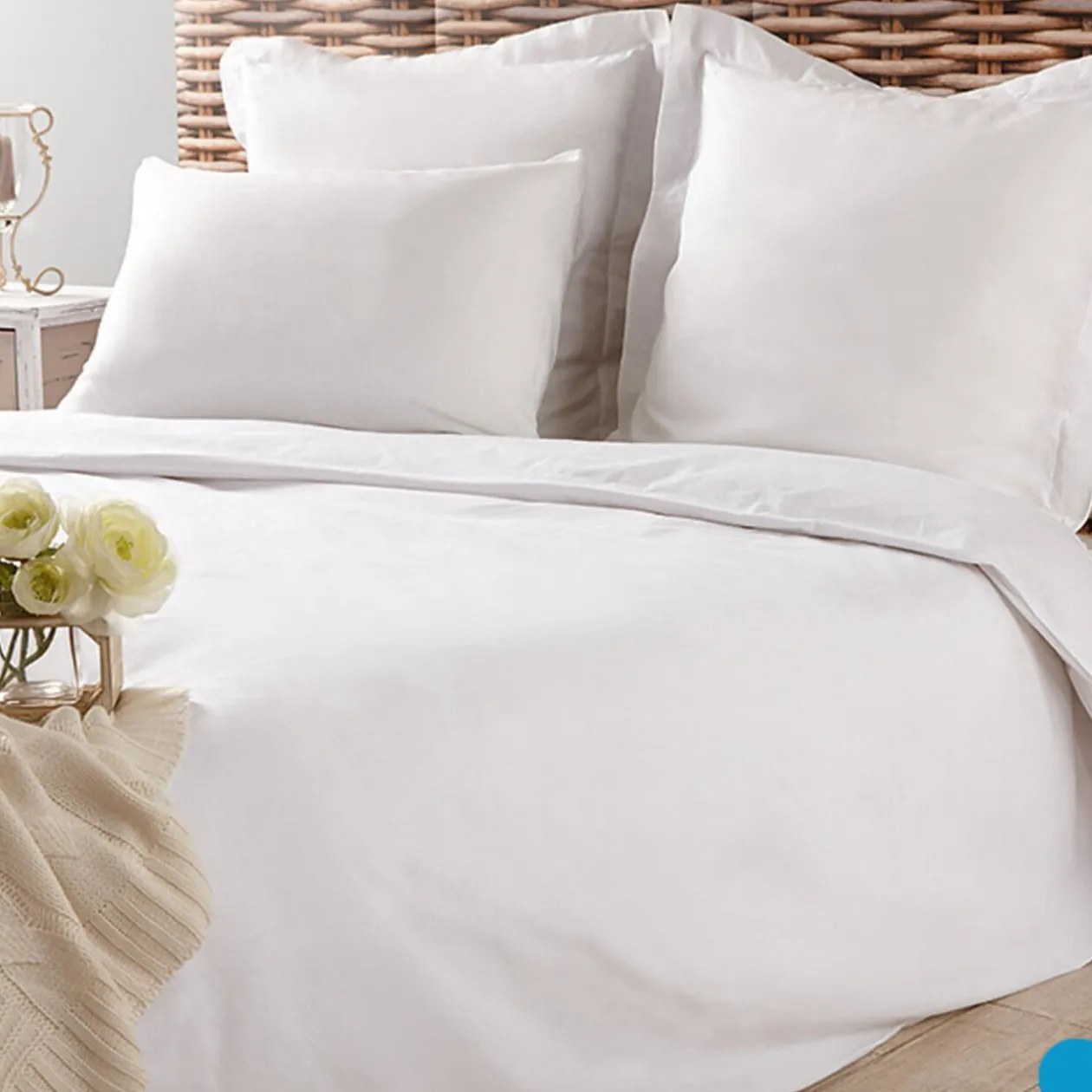 Housse de couette bleue 2 personnes