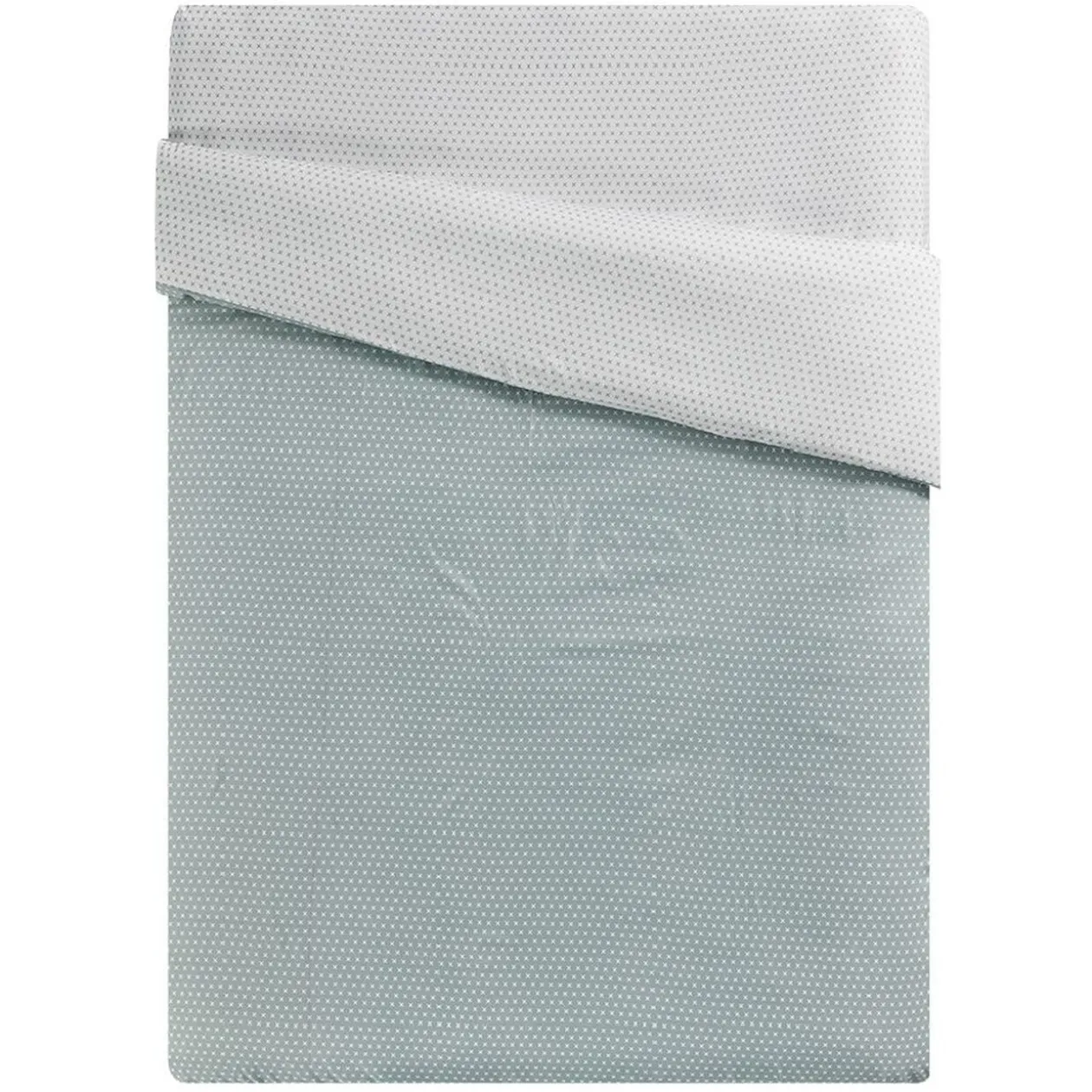 Housse de couette gris blanc 220x240 cm imprimé croix