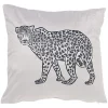 Housse de coussin carré design animaux x2