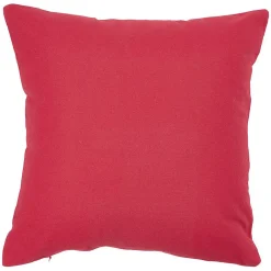 Housse de coussin carré rouge uni