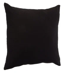 Housse de coussin carré unie noir