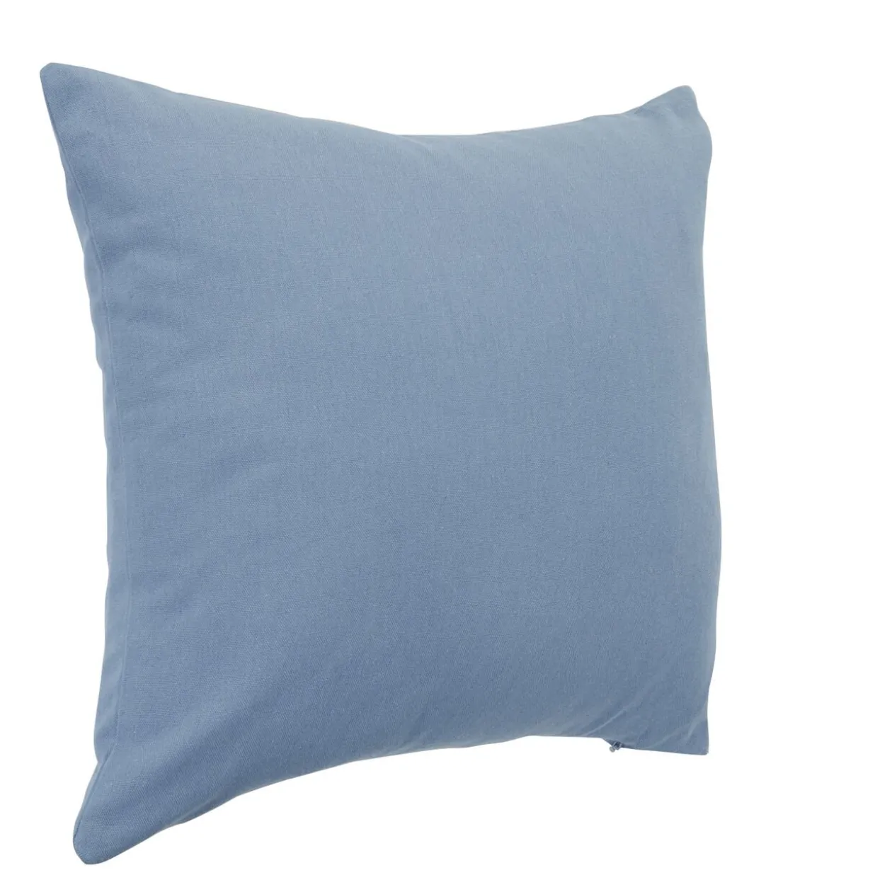 Housse de coussin carré unie bleu clair
