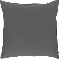 Housse de coussin carrée uni gris