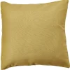 Housse de coussin carrée uni jaune curry