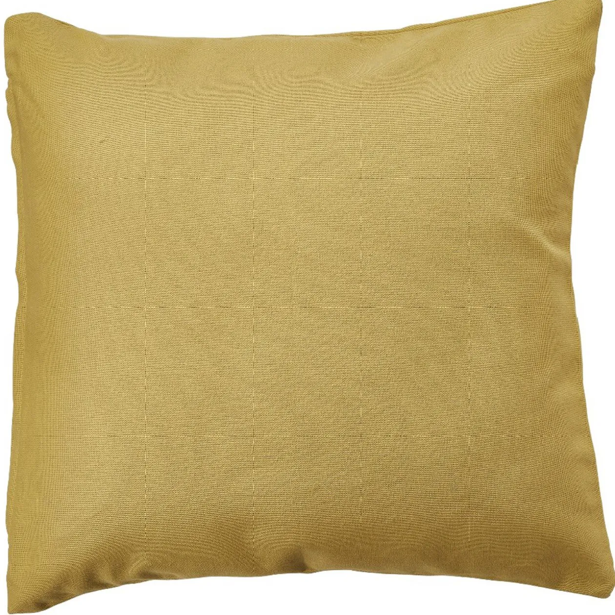 Housse de coussin carrée uni jaune curry