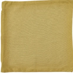 Housse de coussin carrée uni jaune curry