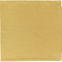 Housse de coussin carrée uni jaune curry
