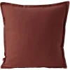 Housse de coussin coton Panama 40x40cm terracotta