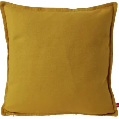Housse de coussin coton Panama 40x40cm jaune