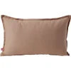 Housse de coussin coton Panama 30x50cm vieux rose