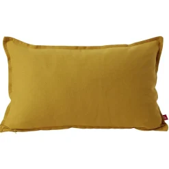 Housse de coussin coton Panama 30x50cm jaune