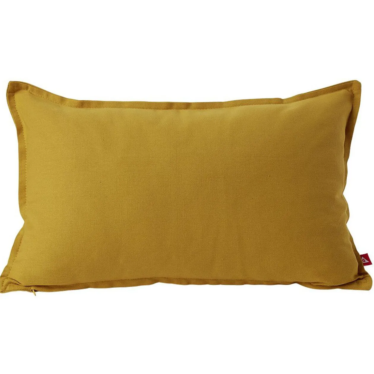 Housse de coussin coton Panama 30x50cm jaune