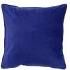 Housse de coussin en velours bleu nuit