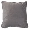 Housse de coussin en velours gris