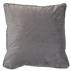 Housse de coussin en velours gris