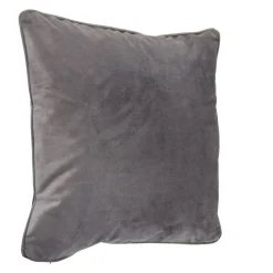 Housse de coussin en velours gris