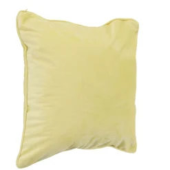 Housse de coussin en velours jaune moutarde