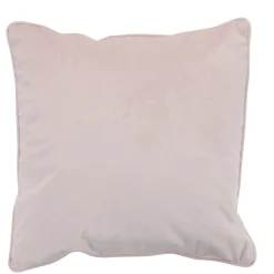 Housse de coussin en velours rose poudré