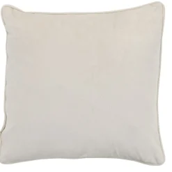 Housse de coussin en velours uni beige
